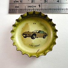 Toyota 2000GT Supercar Crown Cap Bottle Cap Coca Cola Vintage Japan
