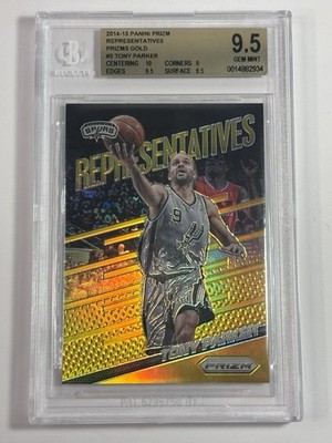 2014 Panini Prizm Representatives Gold Prizm /10 Tony Parker SSP BGS 9.5 RARE