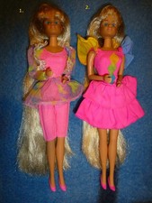 2x Barbie PETRA MAGIC sprechende Puppen! Ultra Hair 80er 90er Vintage.