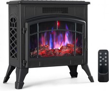 Electric Stove Fire Heater 12 LED Flame Effect Freestanding Heater with 3 Heat