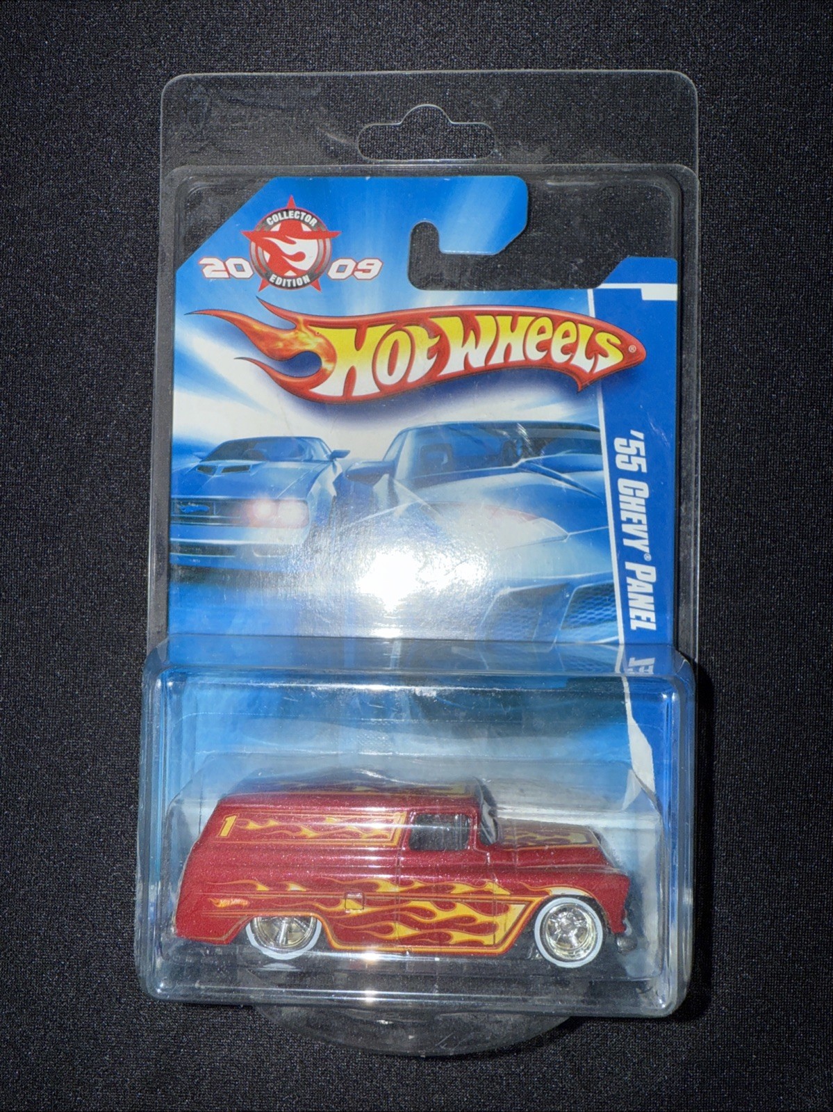 2009 Hot Wheels Collector Edition '55 Chevy Panel Real Riders in protector
