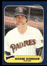 Goose Gossage 1986 Fleer #322 Padres MLB READ FREE SHIPPING AutographDen