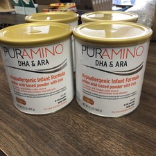 4 New Sealed Cans Nutramigen PurAmino Infant Formula DHA  AHA 14.1 OZ Ex 9/27