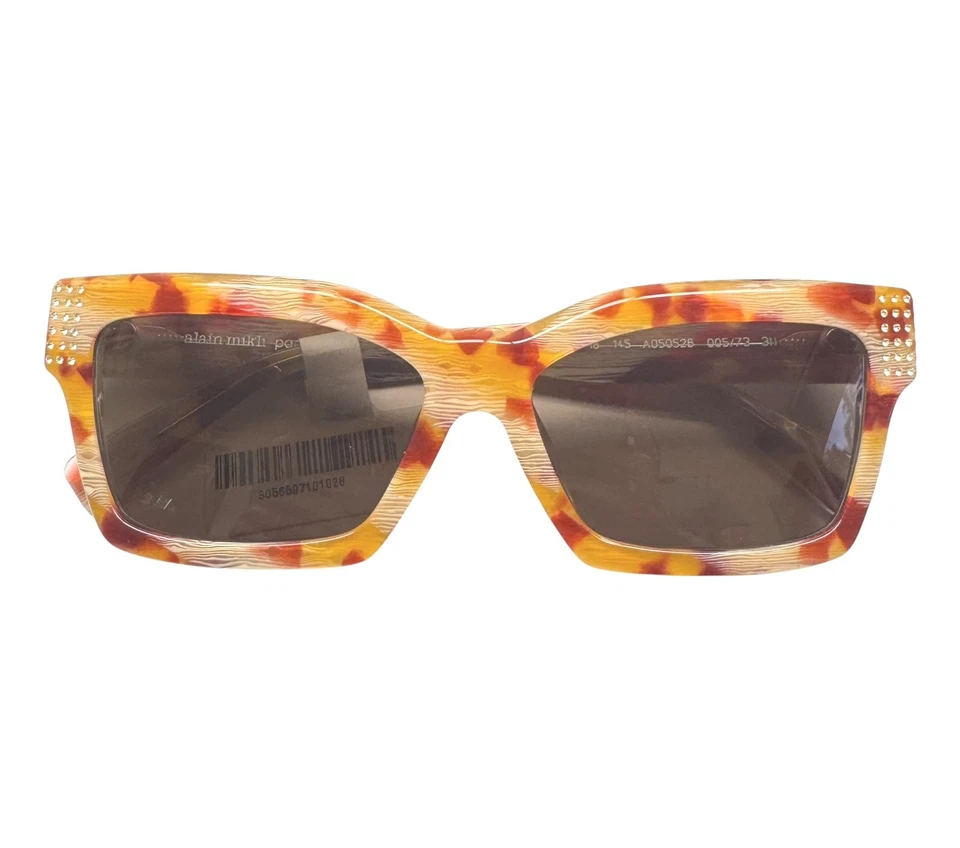 Alain Mikli Arlette Sunglasses A05052B 005/73 Yellow Horn Tortoise No Case - Image 4 of 4