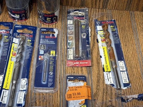 HUGE Lot of 25 Bosch Tile & Stone Glass & Tile Masonry Hammer Drill Bits NOS - Picture 10 of 10