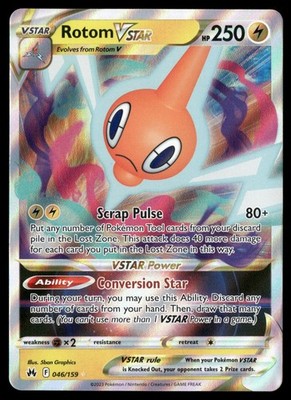 Rotom VSTAR 046/159 Crown Zenith LP-NM Pokemon TCG