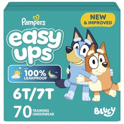 Easy Ups Girls & Boys Potty Training Pants, Size 6T-7T, 70 White 