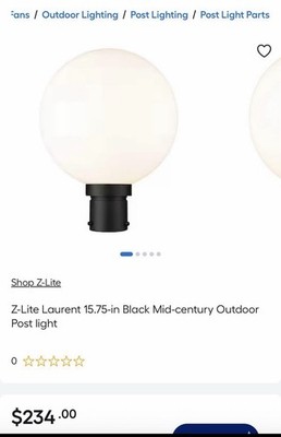 Z-Lite 597PHB-BK Laurent Outdoor Post Light - Black Finish Modern Garden