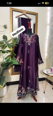 Asiatisch Pakistanisch I Dina Hochzeit Formell Russisch Seide Kleid