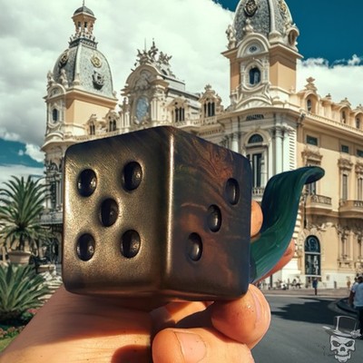 Casino Dice Briar Wood Tobacco Pipe gambling blackjack M-171a by Oguz Simsek