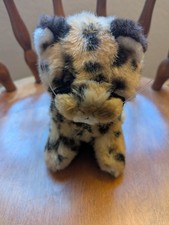 Vintage 80s 90s Russ Yomiko Classics LEOPARD CUB 7in Brown Spotted Soft Plush