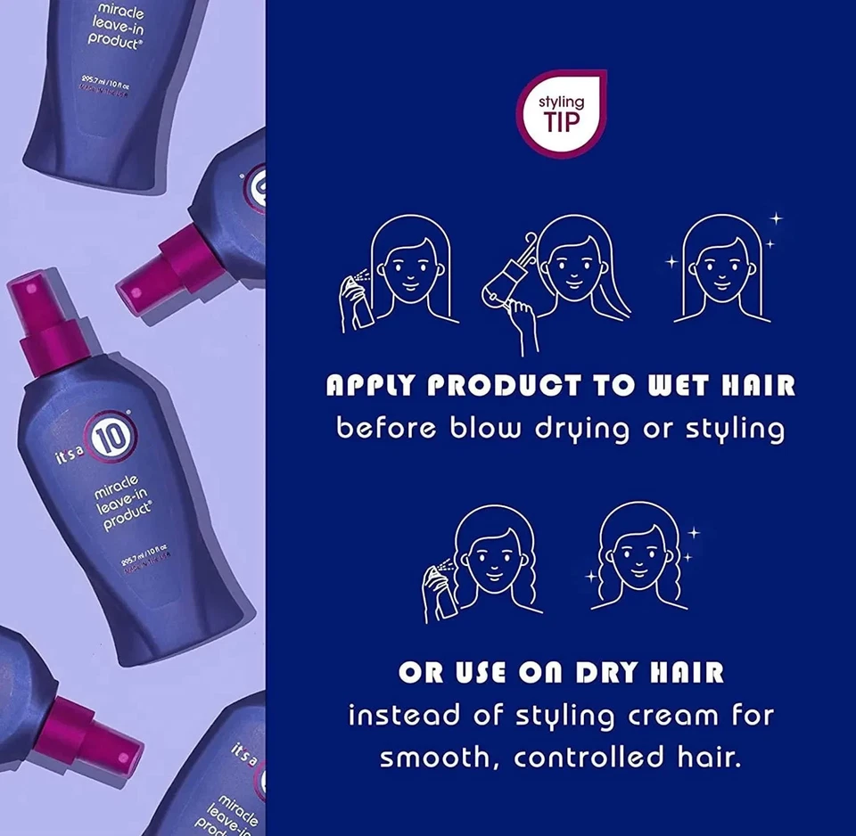it's a 10 Haircare Miracle Leave-In Product - Choose your size - Free Shipping! - Image 2 of 4