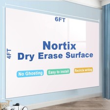 Nortix White Board Paper for Wall, Whiteboard Contact Paper, Dry Erase Peel a...