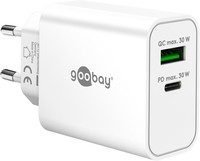 Goobay USB-C PD GaN Dual Fast Charger 30W White Charger 75336