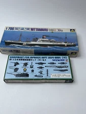 Lot 2 WWII Model Kits Aoshima 1/700 Nittamaru Ship + Skywave IJN Set VI AS-IS