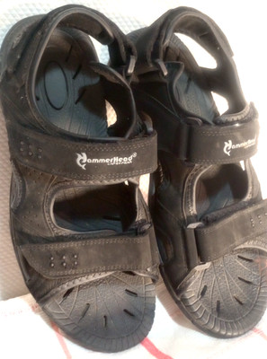 MEN'S SANDALS Shaka HAMMERHEAD Cape Fear WP Open Toe Hook & Loop Size 9 Black