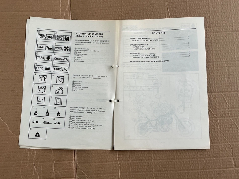 YAMAHA SUPPLEMENTARY WORKSHOP SERVICE INFORMATION MANUAL XV1100 XV1000 SE VIRAGO - Image 3 of 4