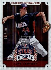 2015 USA Baseball Stars and Stripes Longevity Ruby #47 Jake Lemoine /199