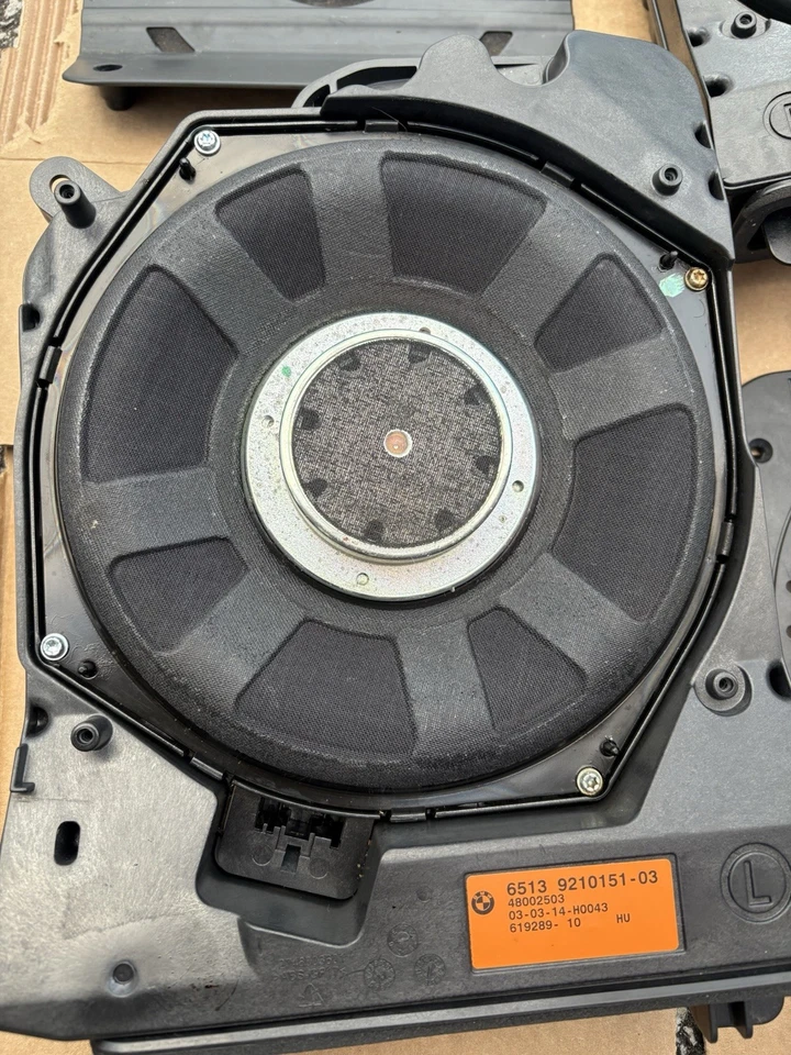 OEM BMW Harman Kardon 8” Underseat Subwoofers Pair F30 F32 F36 - Image 2 of 3