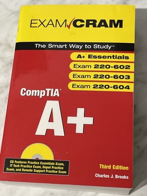 Comp TIA A+ Certification Book Study Guide Exam 220-603 220-604 CD IT