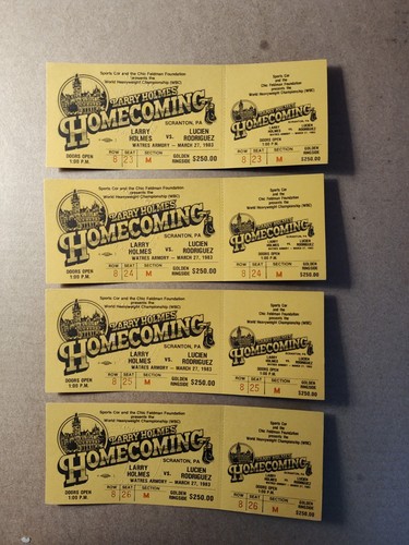 4 March 27, 1983 Larry Holmes Vs Lucien Rodriguez Full Boxing Ticket Unused GC