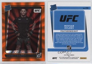 2022 Donruss UFC Rated Rookie Holo Orange Laser Movsar Evloev #218 Rookie RC