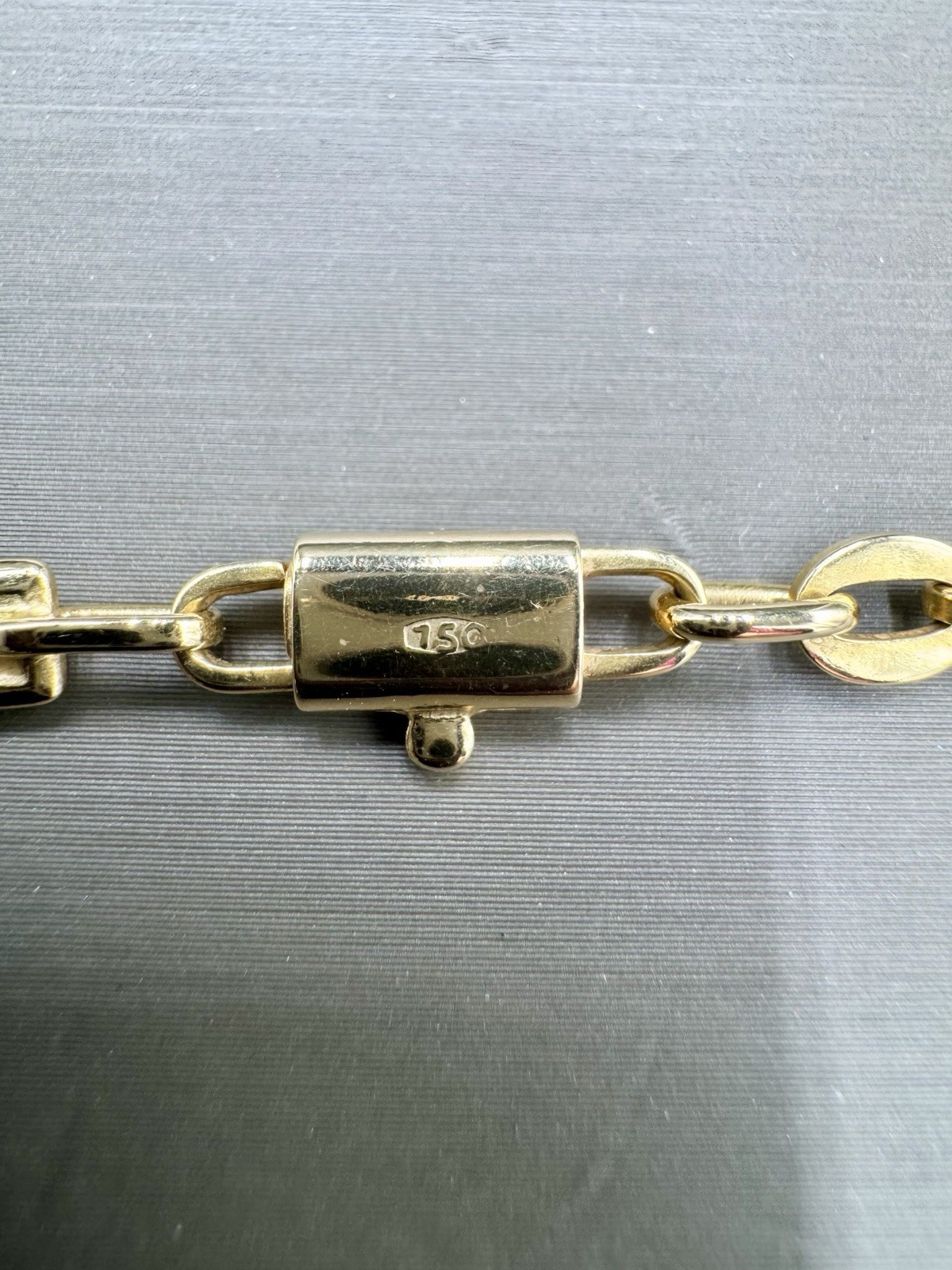 18kt YELLOW GOLD RECTANGULAR CABLE LINK  19" CHAIN - image 4