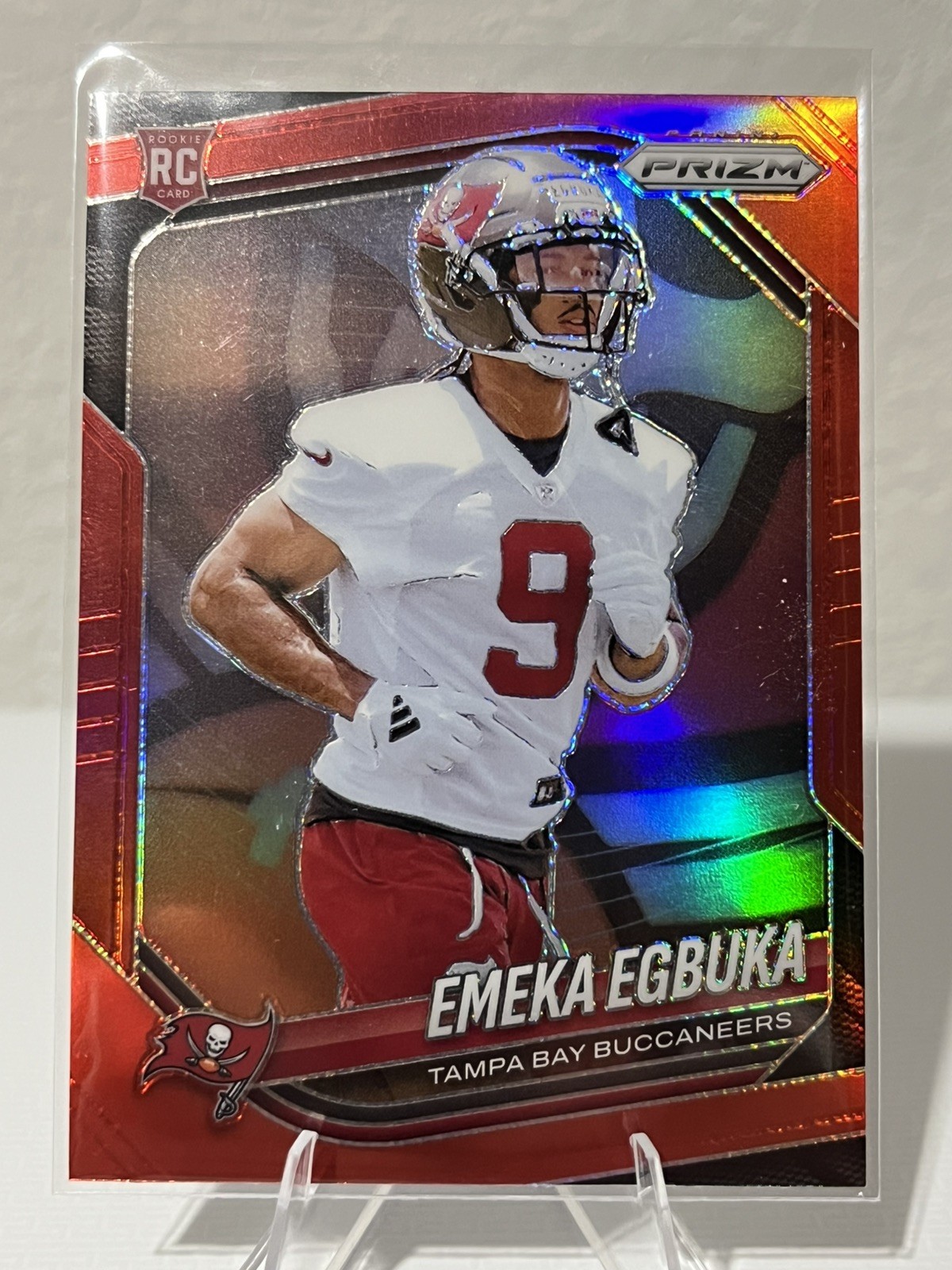 2025 Panini Prizm Emeka Egbuka #351 Red Prizm Rookie SSP