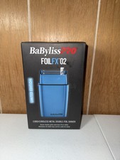 BaBylissPRO FOILFX02 Cordless Blue Metal Double Foil Shaver FXFS2BL No Charger