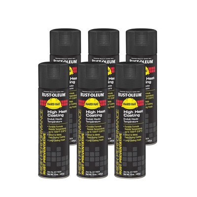 V2100 High Heat Black Spray Paint 20oz, 6-Pack - Premium Performance Coating