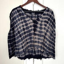 Ecote Urban Outfitters Navy Blue Tie-Dye Top  - Size Small Free People Earth