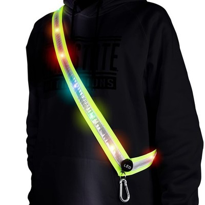 LED Reflective Running Gear High Visibility LED Flashing Sash Outdoor Running