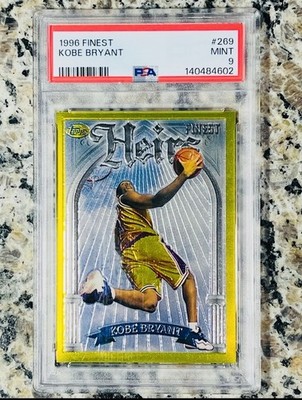 1996 Topps Finest Gold Heirs Kobe Bryant Rookie PSA 9 #269 Lakers