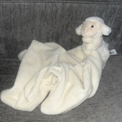 Retired Jellycat Bashful Lamb soother/Lovey Stuffie Plush Security