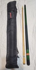 Vintage Budweiser Billiards Cue Pool Stick 2 Pc Green With Bag Official 21 oz
