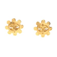 Chanel Coco Mark Earrings Gold Plated