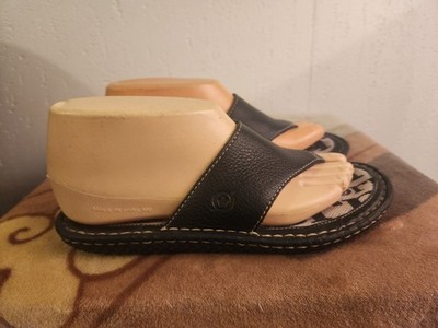 Born Womens sz 6/36.5 Brown Leather Slip On Flipflop Thong Sandals  #8