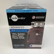 New InSinkErator Evolution 1300 3/4 HP Continuous Feed Garbage Disposal 3-Stage