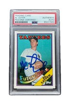 1988 Topps Al Leiter Signed Baseball Rookie Card #18 New York Yankees PSA COA. rookie card picture