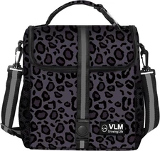 VLM Lunch Bags,Leakproof Insulated Floral Lunch Box -Purple