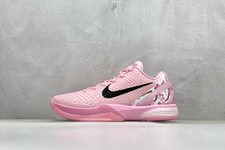 N K Kobe 6 Protro New Pink Cherry Blossom Pink Black PE2025-108 Men's Size 4-14