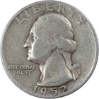 1952 D Washington Quarter Circulated Silver 25c Coin Collectible