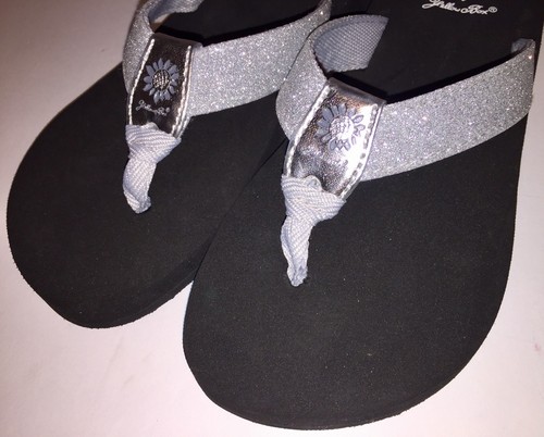 Yellow Box Womens Persia Glitter Sparkle Silver or Black Flip Flops Sandals NWOB - Picture 33 of 36