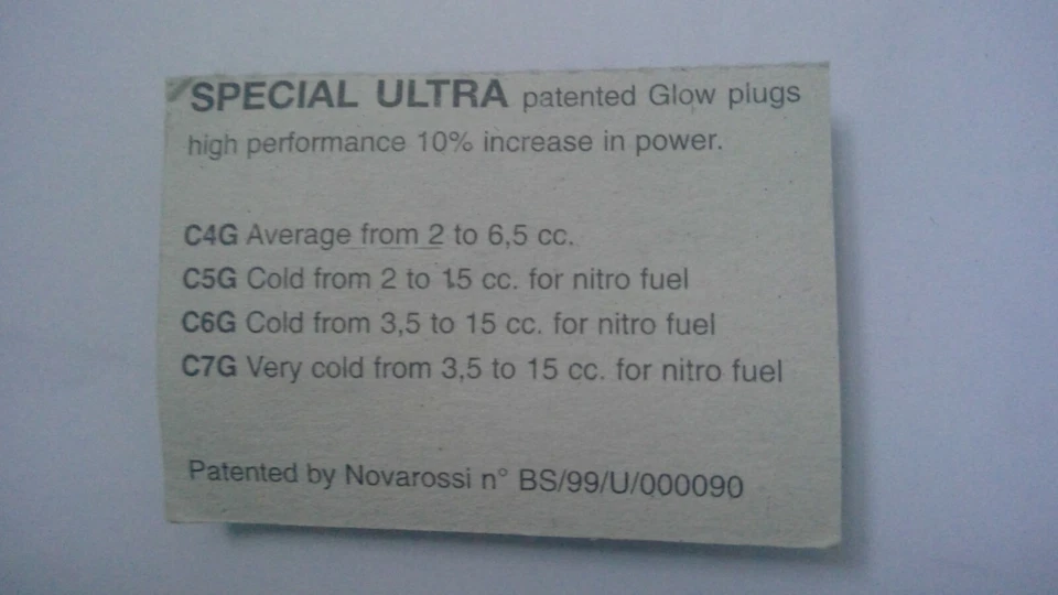 Novarossi C7G Standard Special Gold Glow Plug RC Car,Air,Boat Nitro Engines - Image 2 of 2