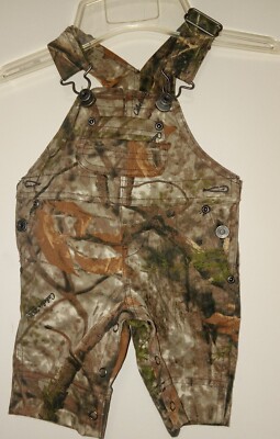 Cabela's Zone Camo Camouflage Bibs Overalls Woodland Infants 3mo