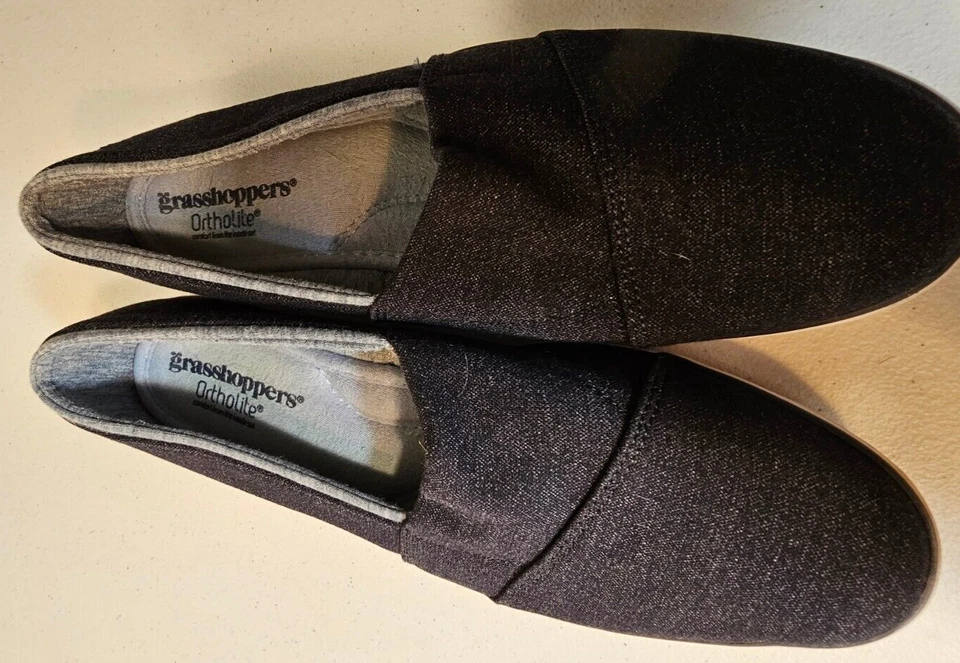 Grasshoppers Mujer Ortholite Azul Suave Denim Informal Sin Cordones Cojín Zapatos 9 M Foto 2 de 4