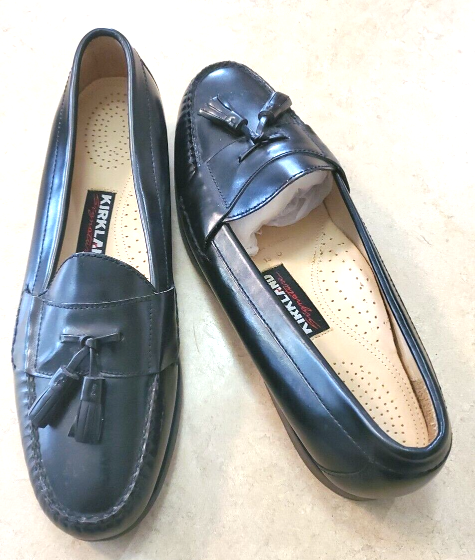 New Kirkland Signature Black Leather Dress Tassel Men display picture 1