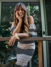 Free People NWT Size Small Beautiful Off Shoulder Knit Dress NEW