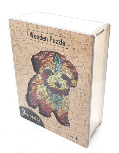 Dog 186 pieces, Wooden Jigsaw Puzzles, unique irregular animal shaped Gifts - Picture 8 of 9