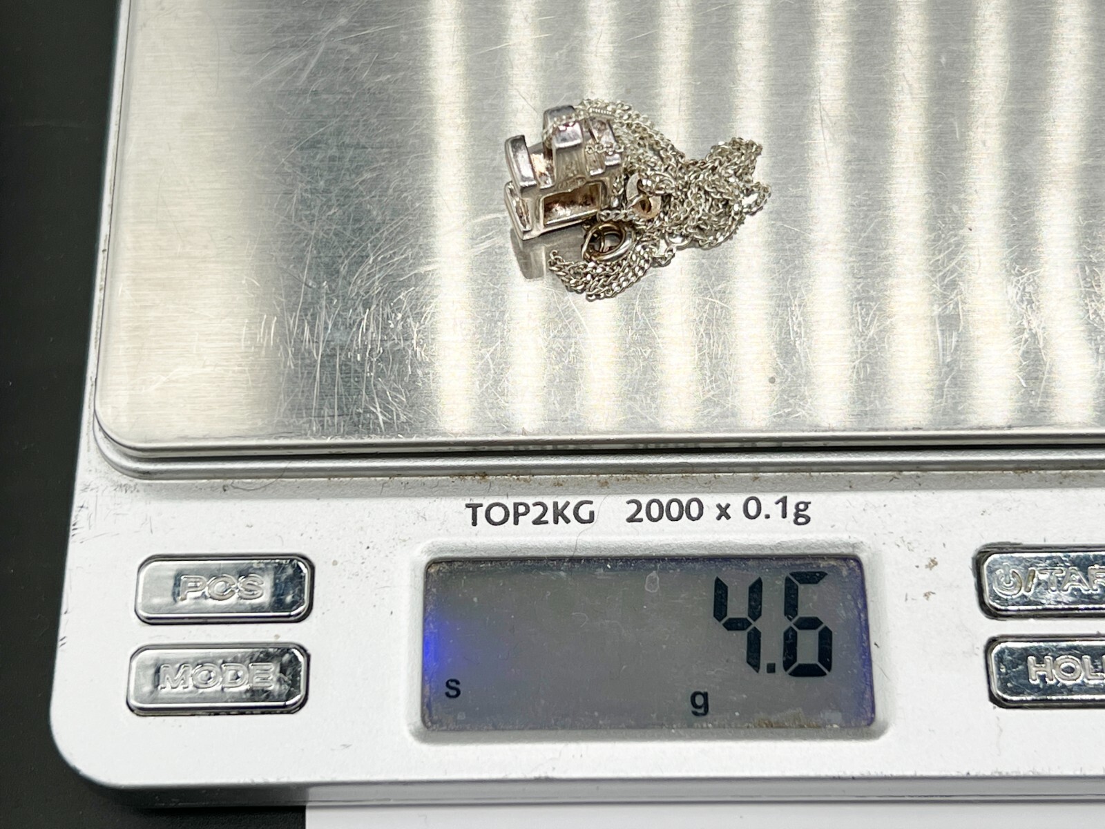 VINTAGE SOLID SILVER MODERNIST CUBE SQUARE GEM SE… - image 6